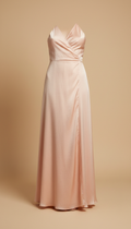 Silk wrap dress in Peach Blossom