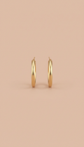 Fine gold hoop earrings