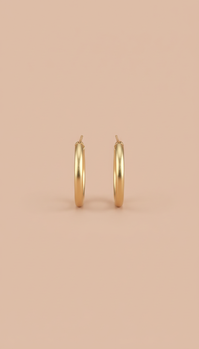 Fine gold hoop earrings